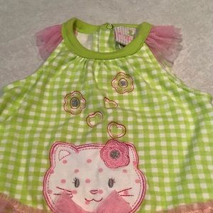 🤑Duck Duck Goose gingham onesie. Size 3-6M